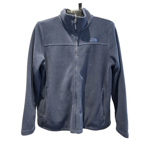 The North Face Blue Full Zip Fleece Jacket Women's size XL - Picture 1 of 4